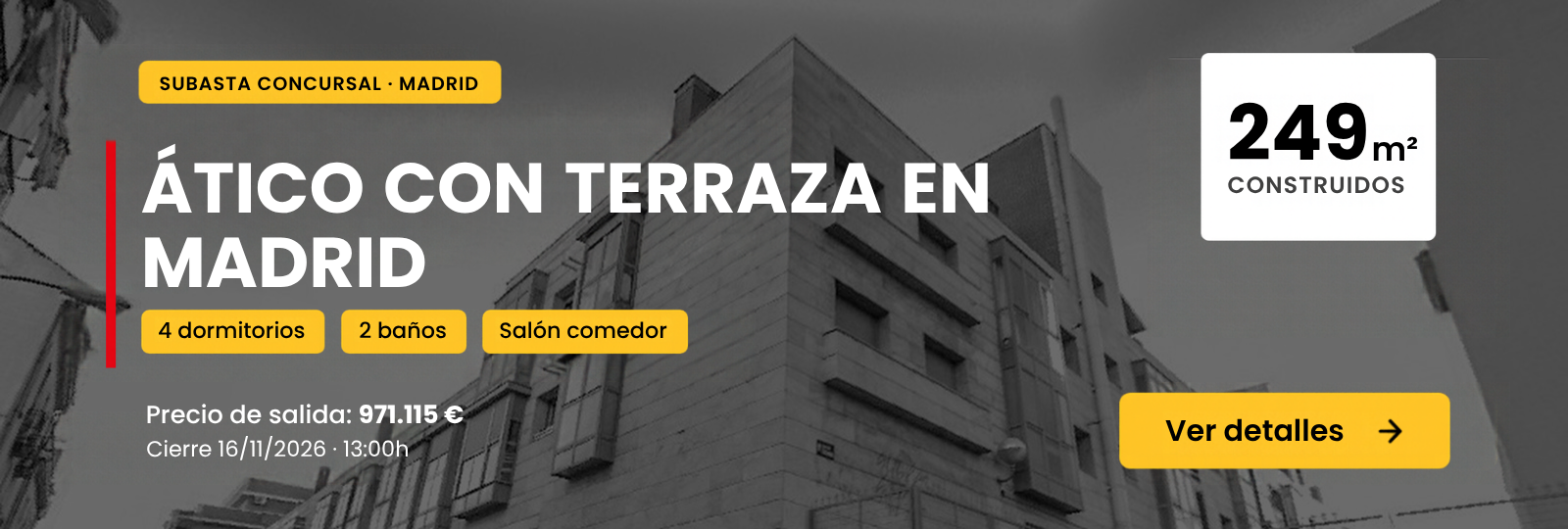Penthouse with terrace in Madrid - Commercial Court No. 1 of Malaga